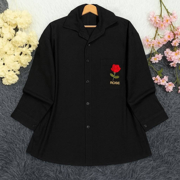 شومیز مانتویی رز ۲۴۱ لنین وارداتی ترک درجه یک در رنگبندی 😍 😍 کد ۱۴۰۷۶ لیدی