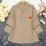 شومیز مانتویی رز ۲۴۱ لنین وارداتی ترک درجه یک در رنگبندی 😍 😍 کد ۱۴۰۷۶ لیدی