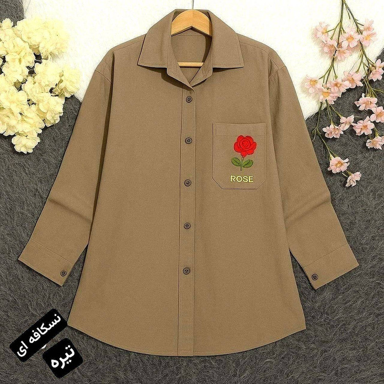 شومیز مانتویی رز ۲۴۱ لنین وارداتی ترک درجه یک در رنگبندی 😍 😍 کد ۱۴۰۷۶ لیدی