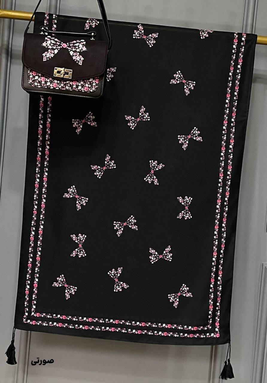 ست کیف و شال پاپیون رز 🪷🎀کد 23262 ماه