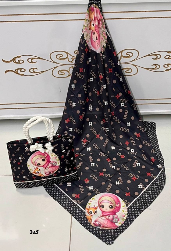 ست کیف روسری بچگانه ❤️🫀کد 16860 ماه