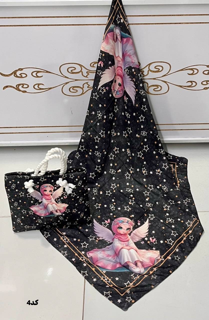 ست کیف روسری بچگانه ❤️🫀کد 16860 ماه