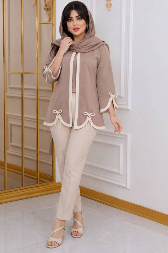 ست مانتو شلوار نجمه جنس مازراتی😍✅کد 22325 ناز