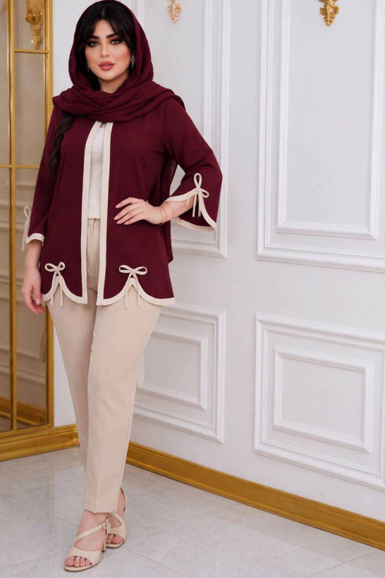 ست مانتو شلوار نجمه جنس مازراتی😍✅کد 22325 ناز