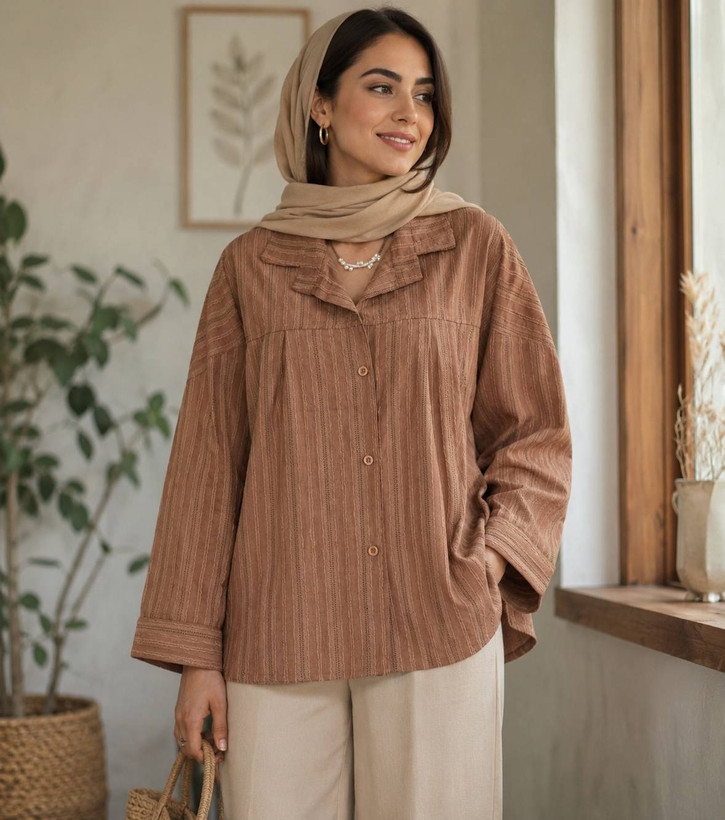 شومیز جنس حصیری بدون کسر آب در رنگبندی 😍😍کد۲۳۳۲۱ فاروین
