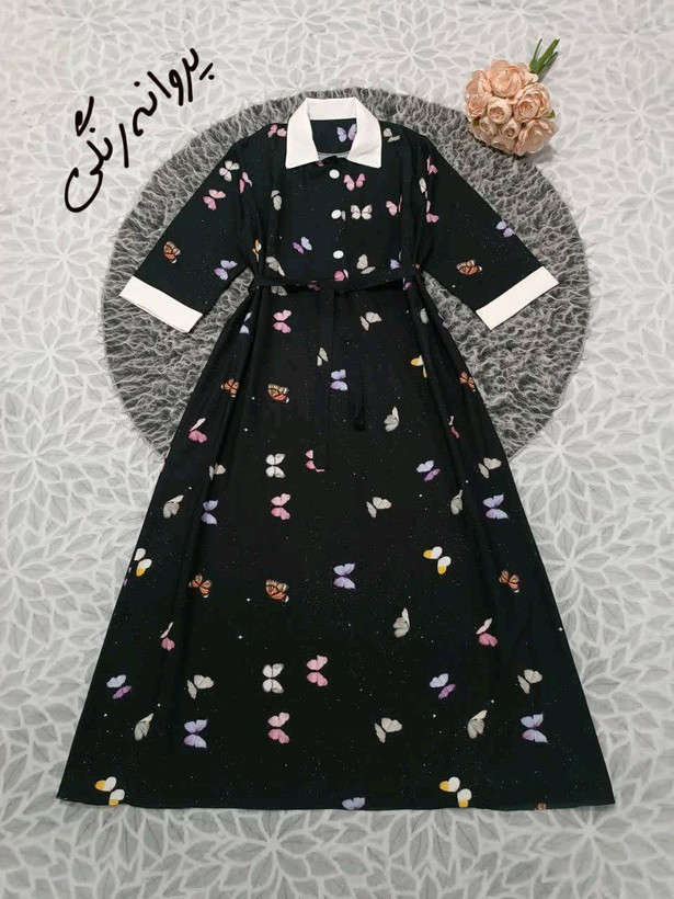 پیراهن یقه سفید سوپر سافت با لطافت بالا در رنگبندی 🎀 🎀 کد ۲۳۳۰۴ دلتا