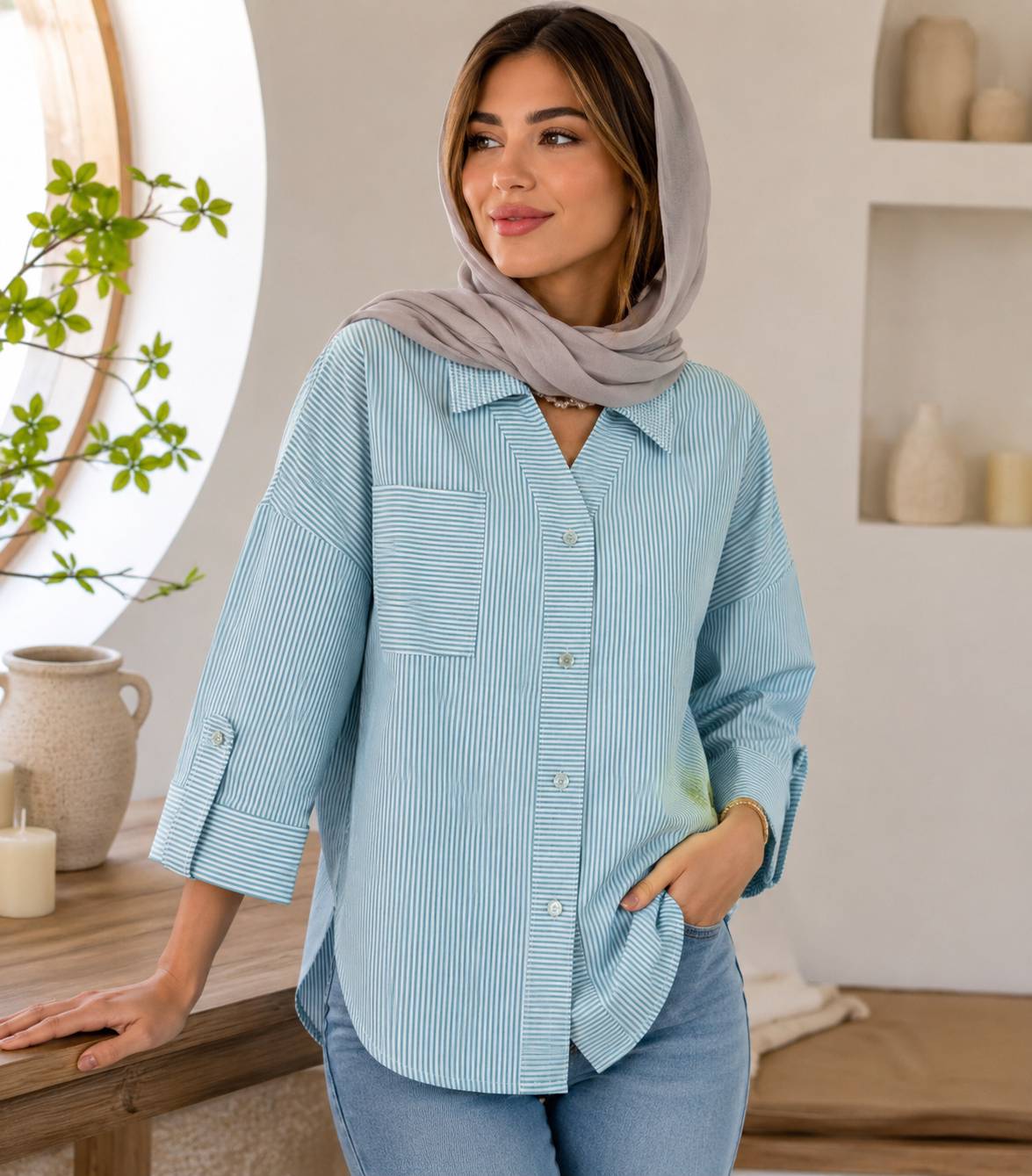 شومیز عروسکی لنین راه راه در رنگبندی 🤩🤩 کد ۲۳۳۶۳ فاروین