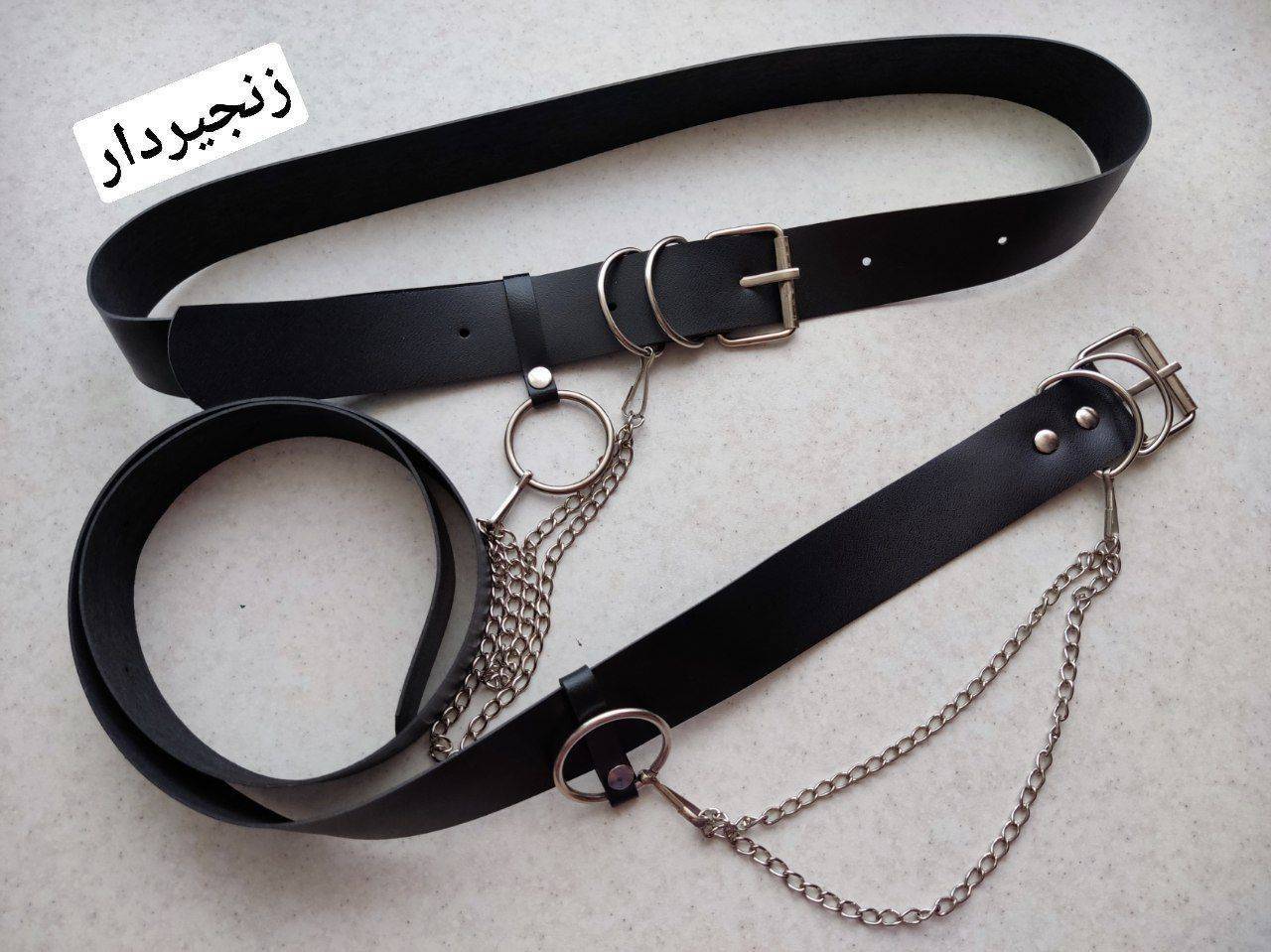 کمر بند چرم مصنوعی 🎀کد 7519 ترمه