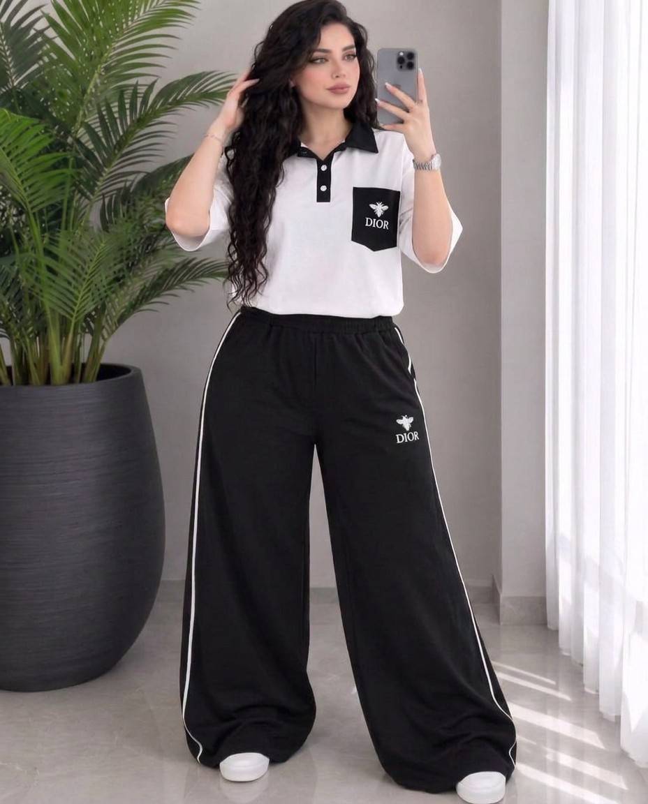 ست تیشرت و شلوار Dior🌿 با کیفیت عالی✅ الیش23403