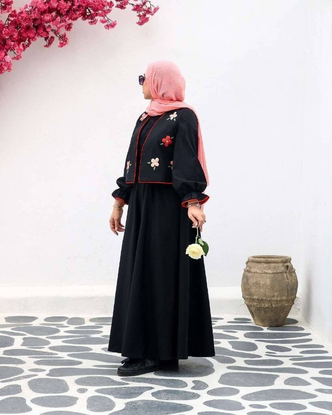کت و سارافون گلدوزی نیایش🌿 با کیفیت عالی ✅ والی7500
