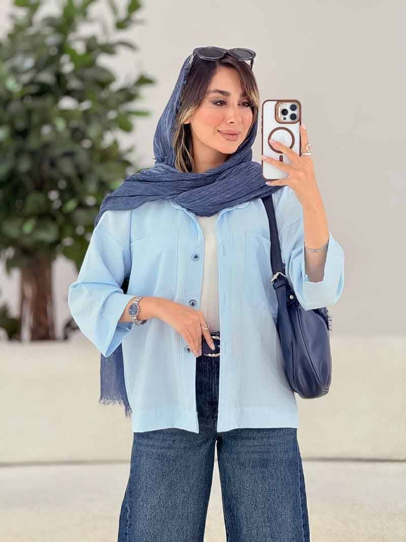 مانتو دو جیب وانیا 🌿 با رنگ بندی و کیفیت عالی ✅ساری23468