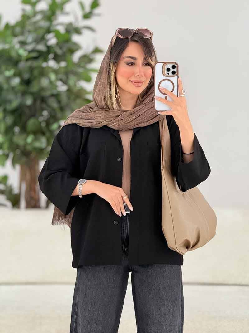 مانتو دو جیب وانیا 🌿 با رنگ بندی و کیفیت عالی ✅ساری23468