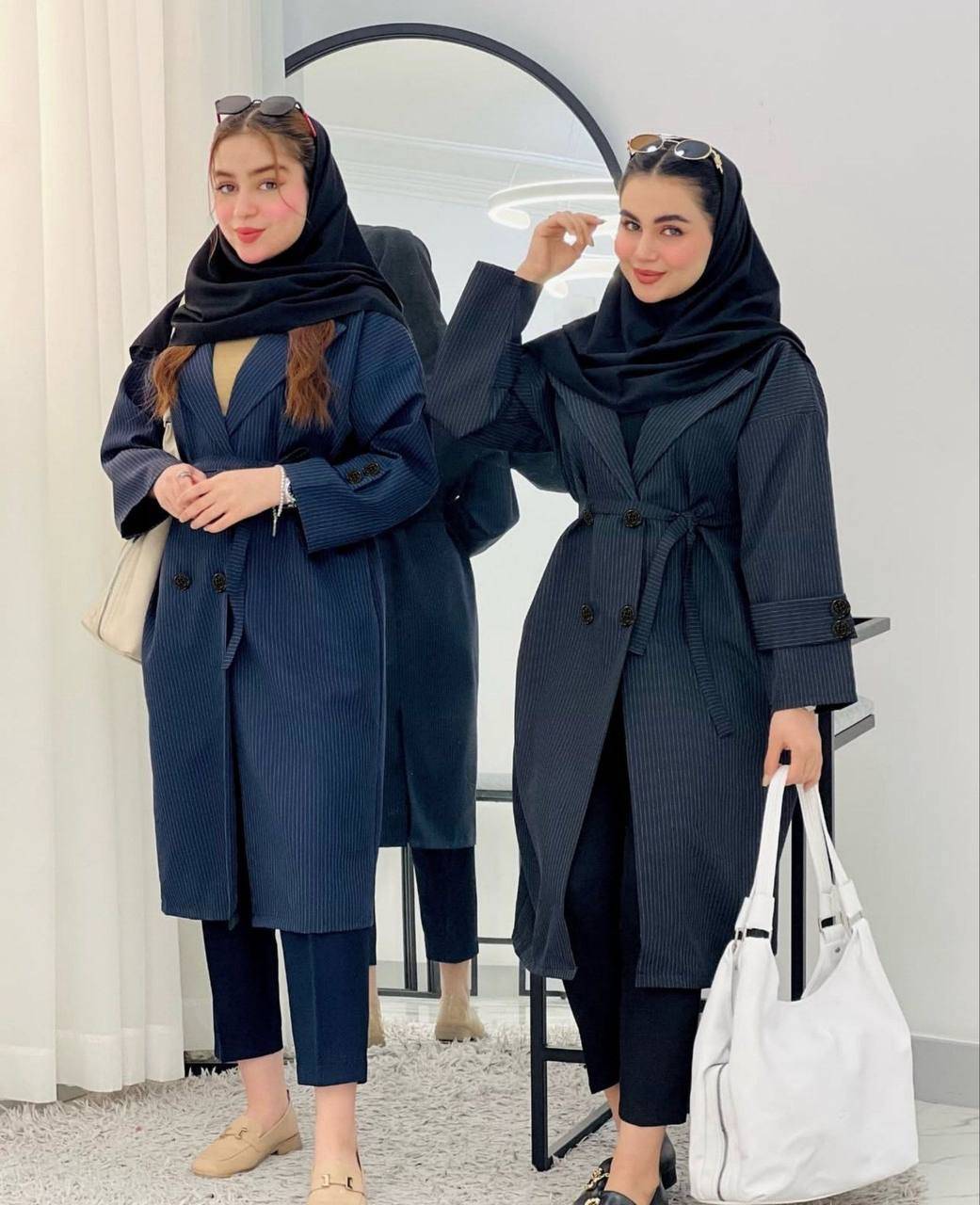 مانتو بلند دیپلمات690🌿 با کیفیت عالی ✅ تارا. 76080