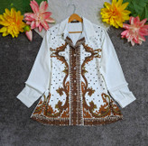 شومیز طرحدار الیزه 🌿 با رنگ بندی و کیفیت عالی ✅ بی بی 1119