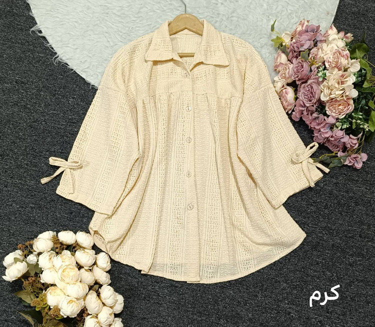 شومیز مانتویی عروسکی جنس مراکشی عالی با رنگبندی😍♥👌🏻کد 23474 باران