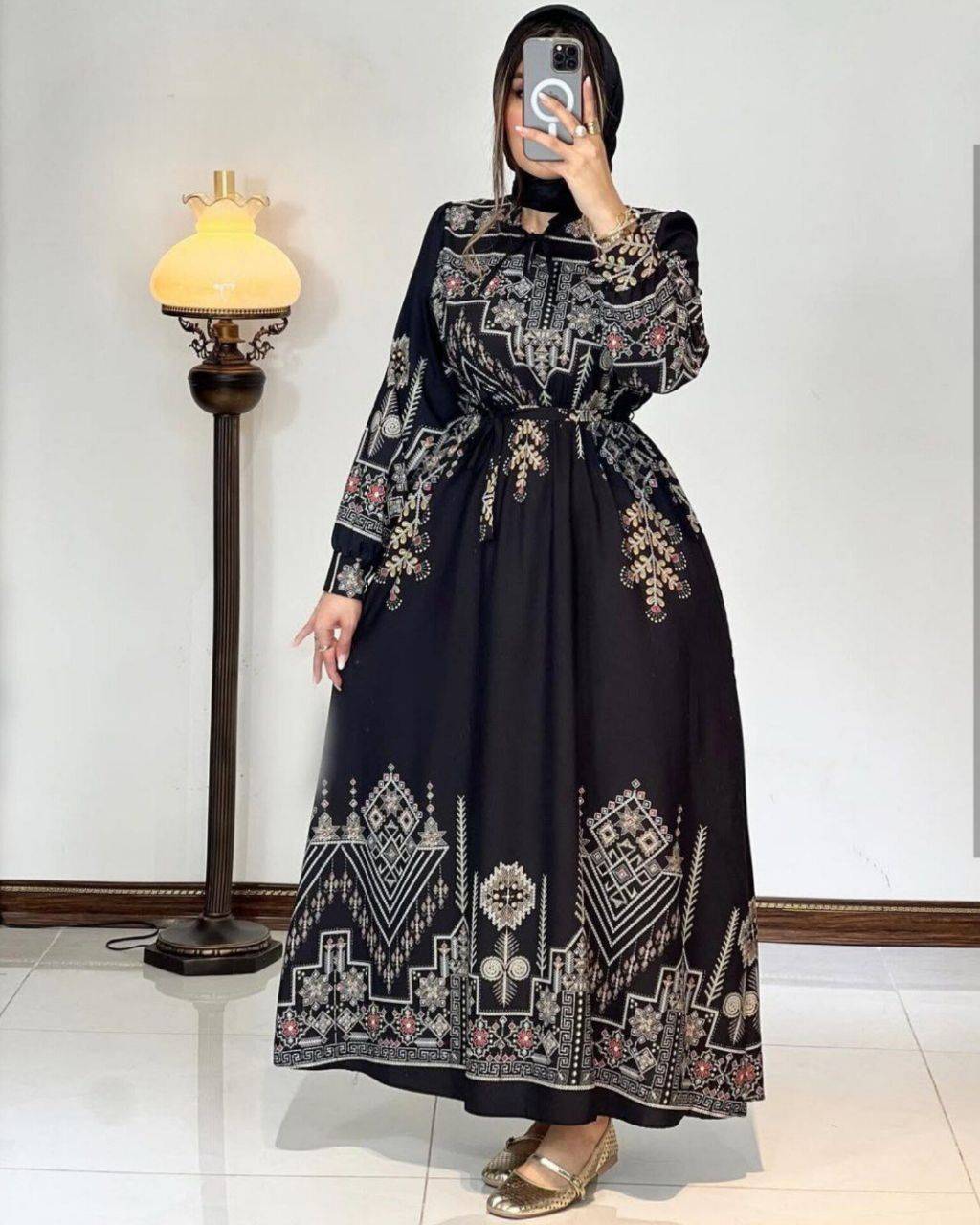 پیراهن کتیبه کلوش یقه کراواتی🥰❤✅کد 481 حدیث