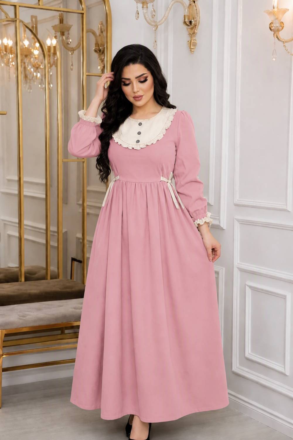 پیراهن عروسکی دنیز جنس مازراتی😎✅کد 21570 ناز