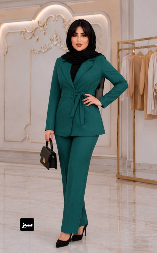 کت و شلوار پرنسس در رنگبندی💚🌱کد 8048 ناز