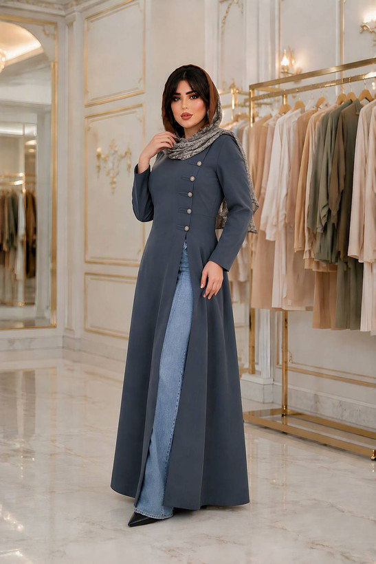 مانتو بلند چاک دار صحرا با بند تنظیم پشت😍🍓کد 23442 ناز