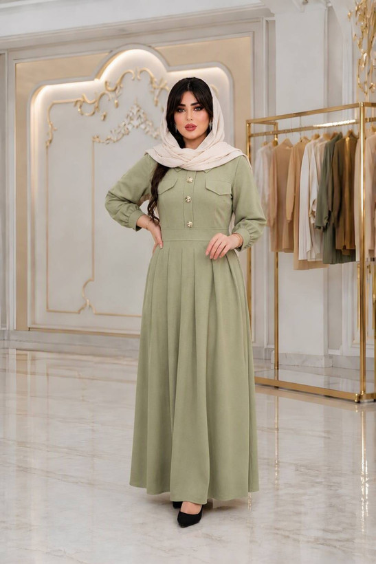 پیراهن بلند ساره دکمه دار😍♥✨کد 15829 ناز