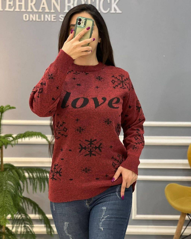 بلوز بافت طرح Love💕با کیفیت عالی ✅ الیش