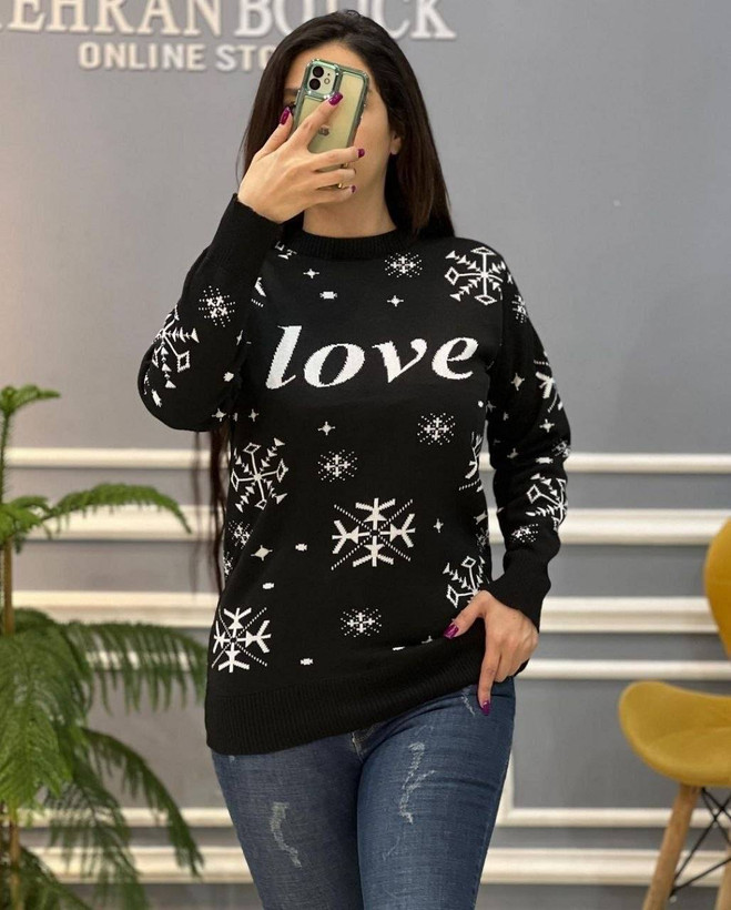 بلوز بافت طرح Love💕با کیفیت عالی ✅ الیش
