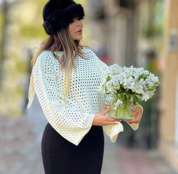 بلوز بافت مدل نازیلا🌼با رنگ بندی و کیفیت عالی ✅ الیش1377