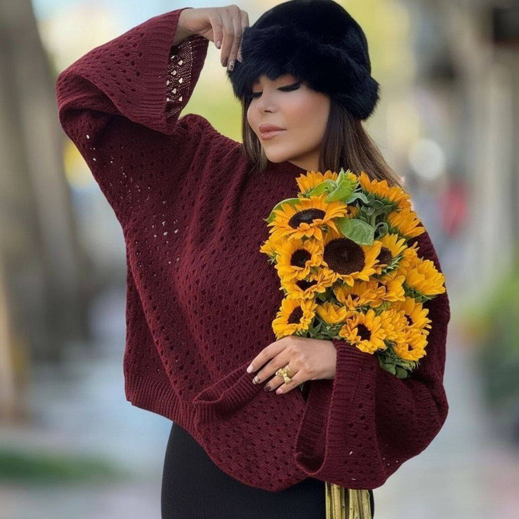 بلوز بافت مدل نازیلا🌼با رنگ بندی و کیفیت عالی ✅ الیش1377
