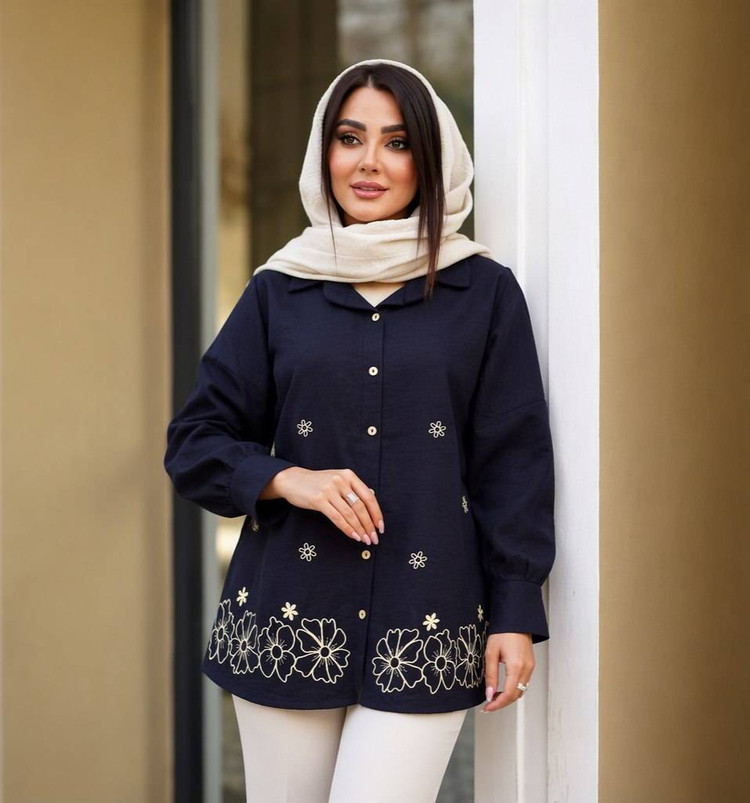 شومیز مانتوی مهگل🌼 با رنگ بندی و کیفیت عالی ✅ والی22972