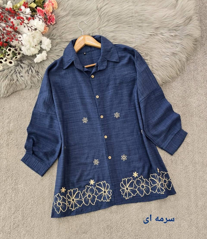 شومیز مانتوی مهگل🌼 با رنگ بندی و کیفیت عالی ✅ والی22972