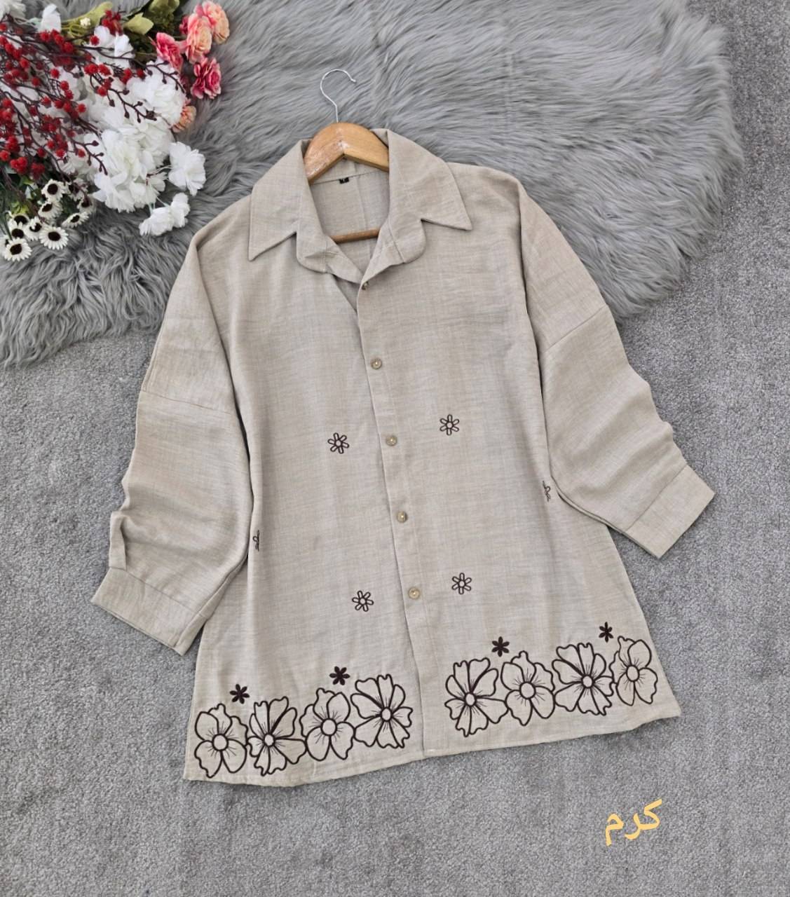 شومیز مانتوی مهگل🌼 با رنگ بندی و کیفیت عالی ✅ والی22972