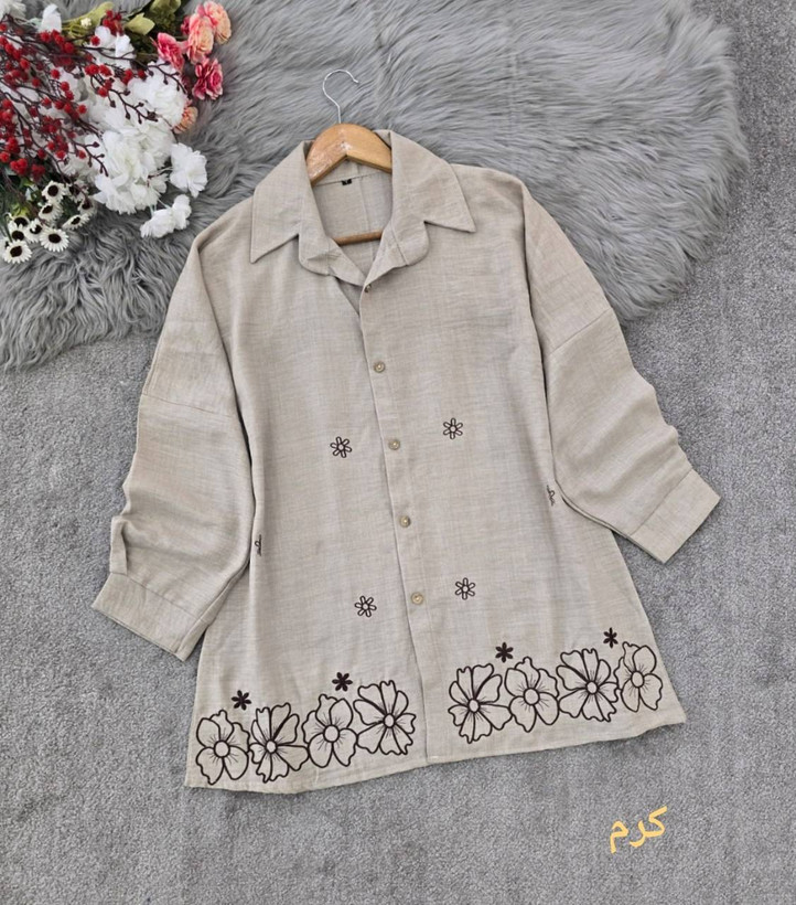 شومیز مانتوی مهگل🌼 با رنگ بندی و کیفیت عالی ✅ والی22972