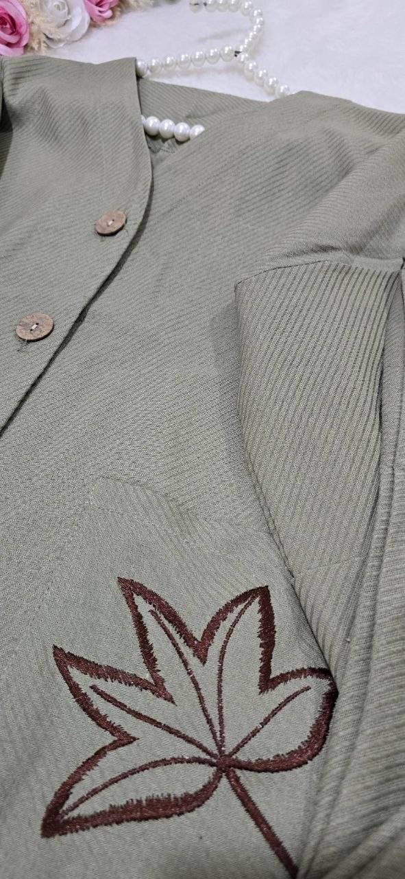 ست مانتو و شلوار گلبرگ🌿 با کیفیت عالی ✅ساری22708