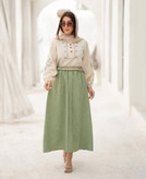 ست بلوز و دامن گلدوزی 🌿با رنگ بندی و کیفیت عالی ✅تارا76085
