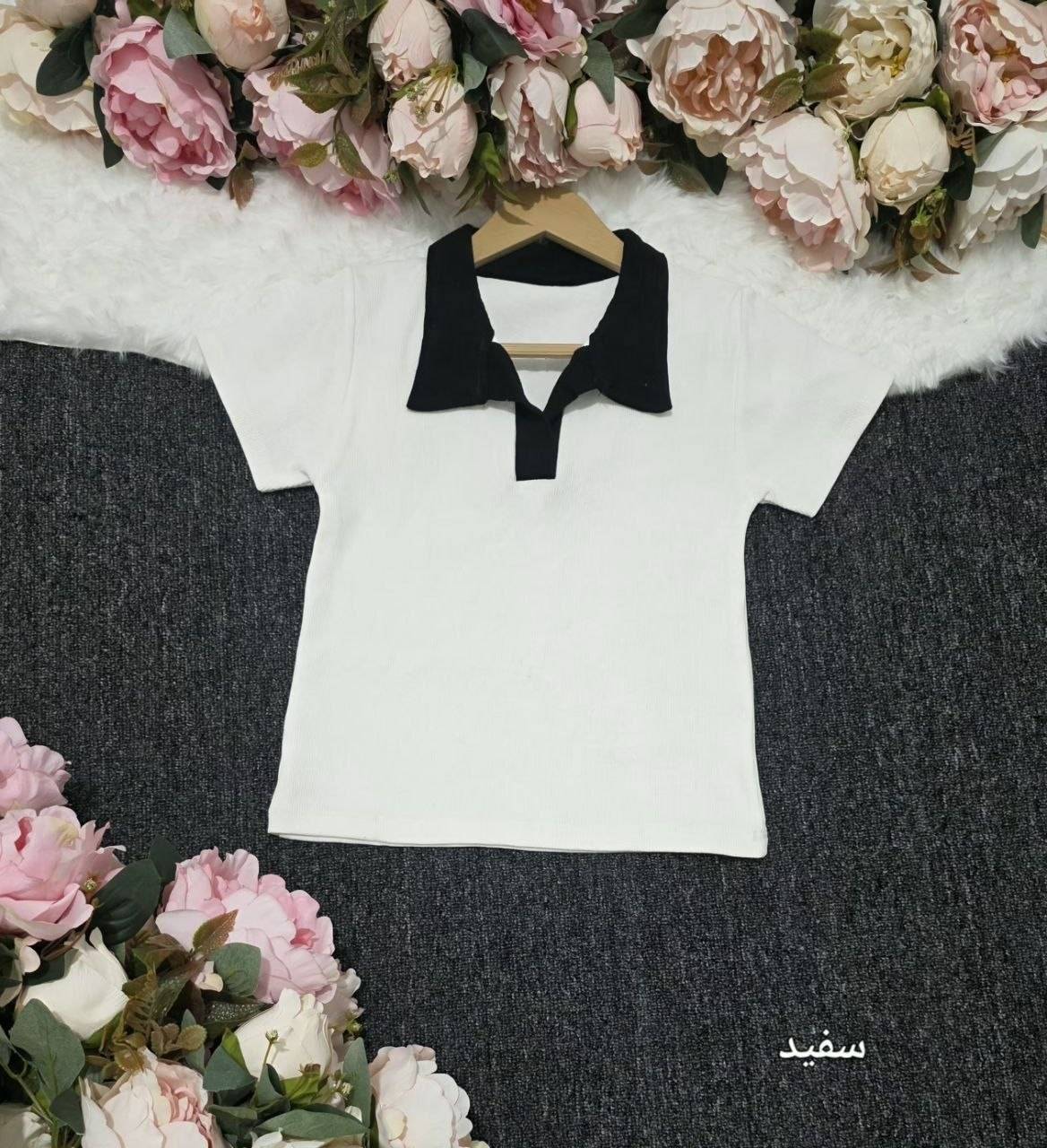 پولوشرت ارایانا جنس نخ پنبه کبریتی😍♥✨کد 21610 آرات