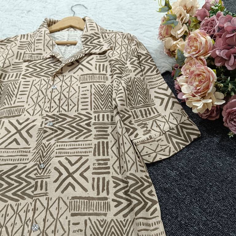 شومیز باکسی گندم جنس لنین درجه یک🌾🧡کد 22701 باران