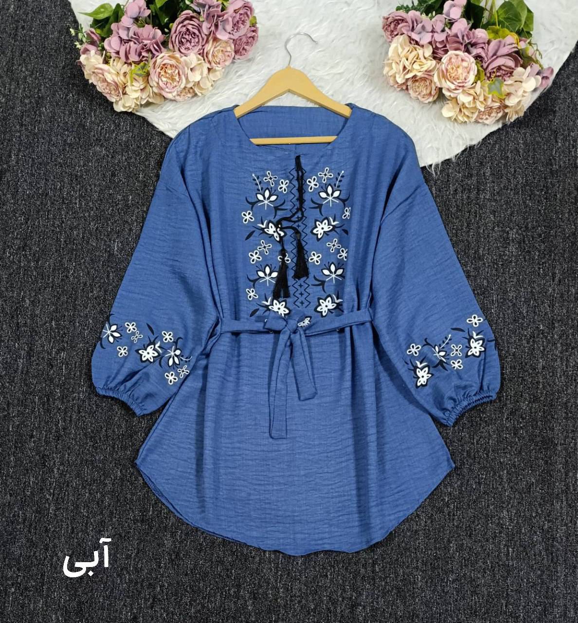 شومیز طرح دار شهره با جنس عالی😍♥👌🏻کد 18309 باران