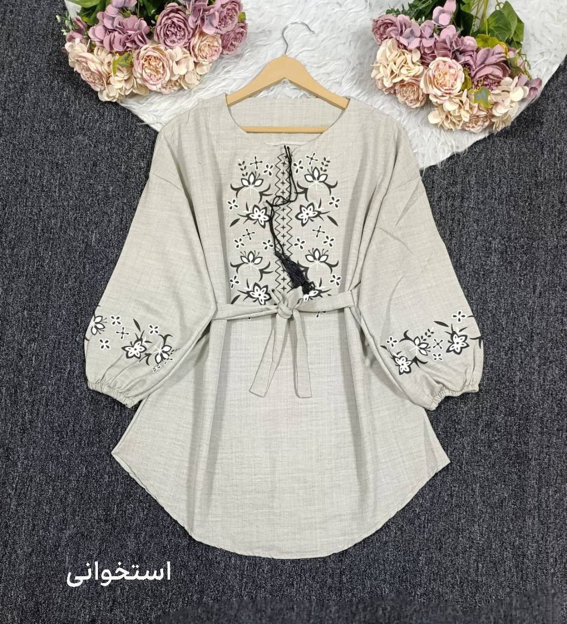شومیز طرح دار شهره با جنس عالی😍♥👌🏻کد 18309 باران
