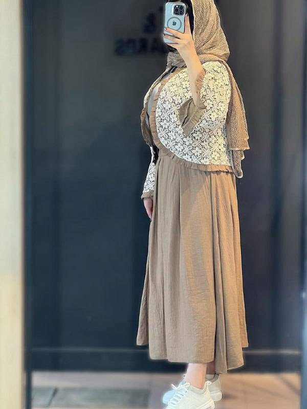 شومیز دامن چین چیلا سایز یک🤩✨کد 7054 طاها