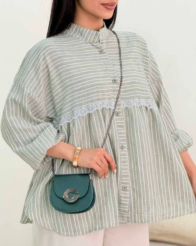 شومیز آزاده نخی تایوانی با کیفیت 🍒🌈🛍۱۳۶۹۸ نفیس