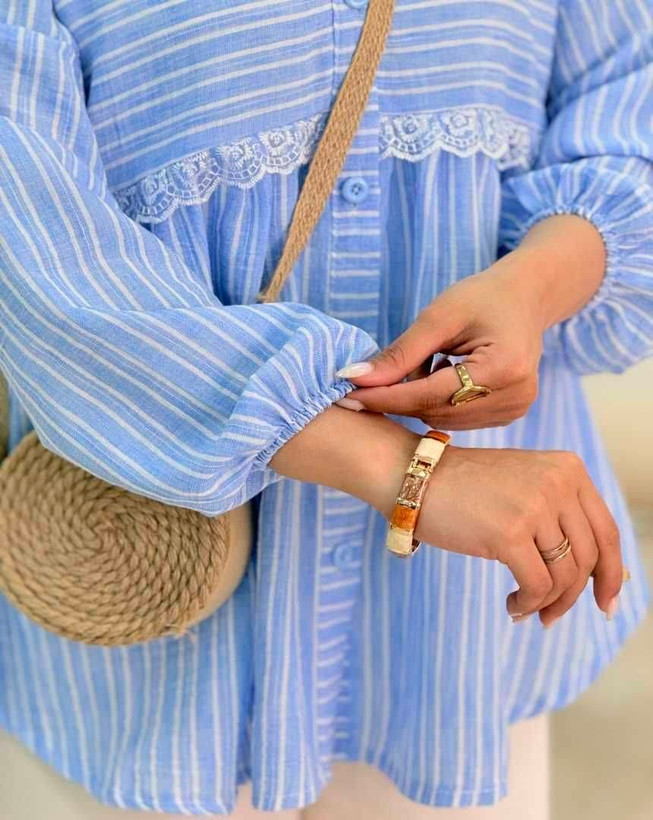 شومیز آزاده نخی تایوانی با کیفیت 🍒🌈🛍۱۳۶۹۸ نفیس