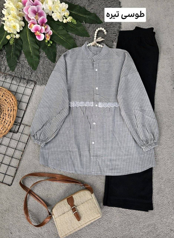 شومیز آزاده نخی تایوانی با کیفیت 🍒🌈🛍۱۳۶۹۸ نفیس