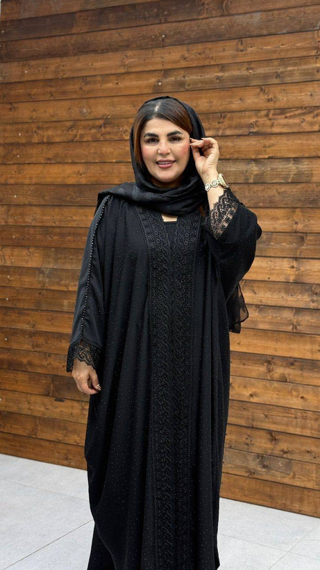 مانتو عبایی جواهر فول نگین کاری😎♥👌🏻کد 449 حدیث