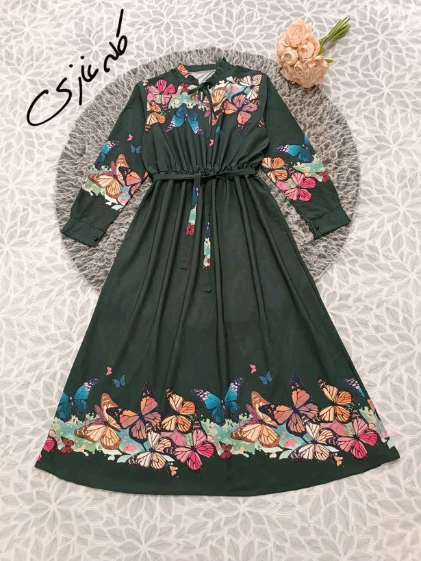پیراهن پروانه درشت سوپر سافت با لطافت بالا در رنگبندی 🎀 🎀 کد ۲۳۶۶۸ دلتا
