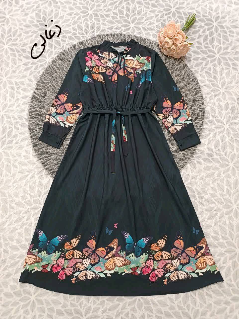پیراهن پروانه درشت سوپر سافت با لطافت بالا در رنگبندی 🎀 🎀 کد ۲۳۶۶۸ دلتا
