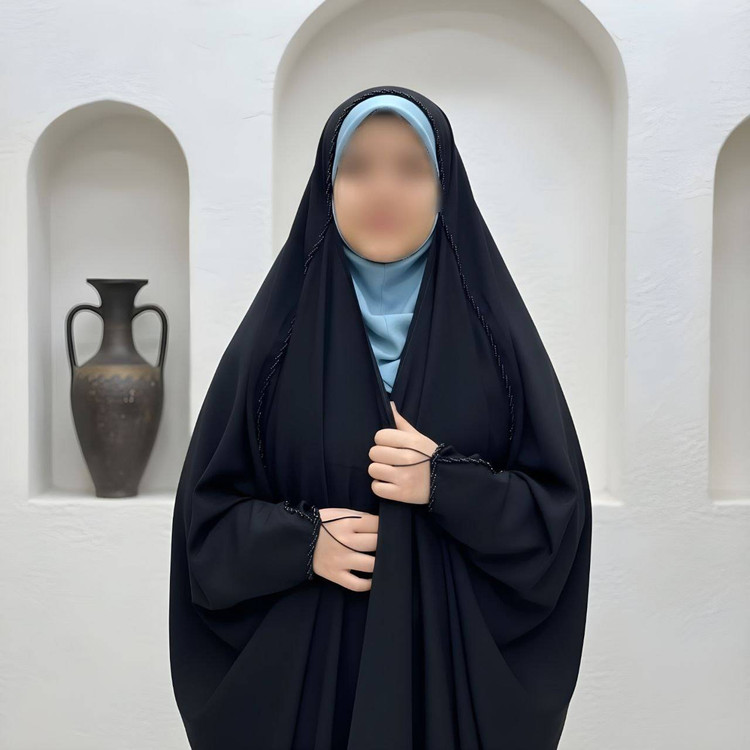 چادر جده منجوق دخترانه 🫀❤️کد4976 ماه