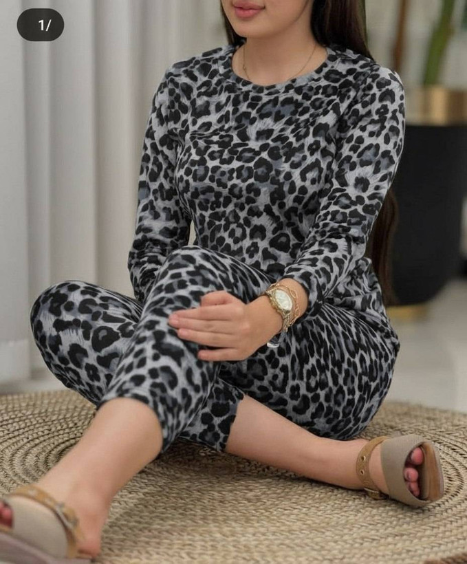 بلوز شلوار وارداتی پلنگی 🫀🎀کد 272 آدراپانا