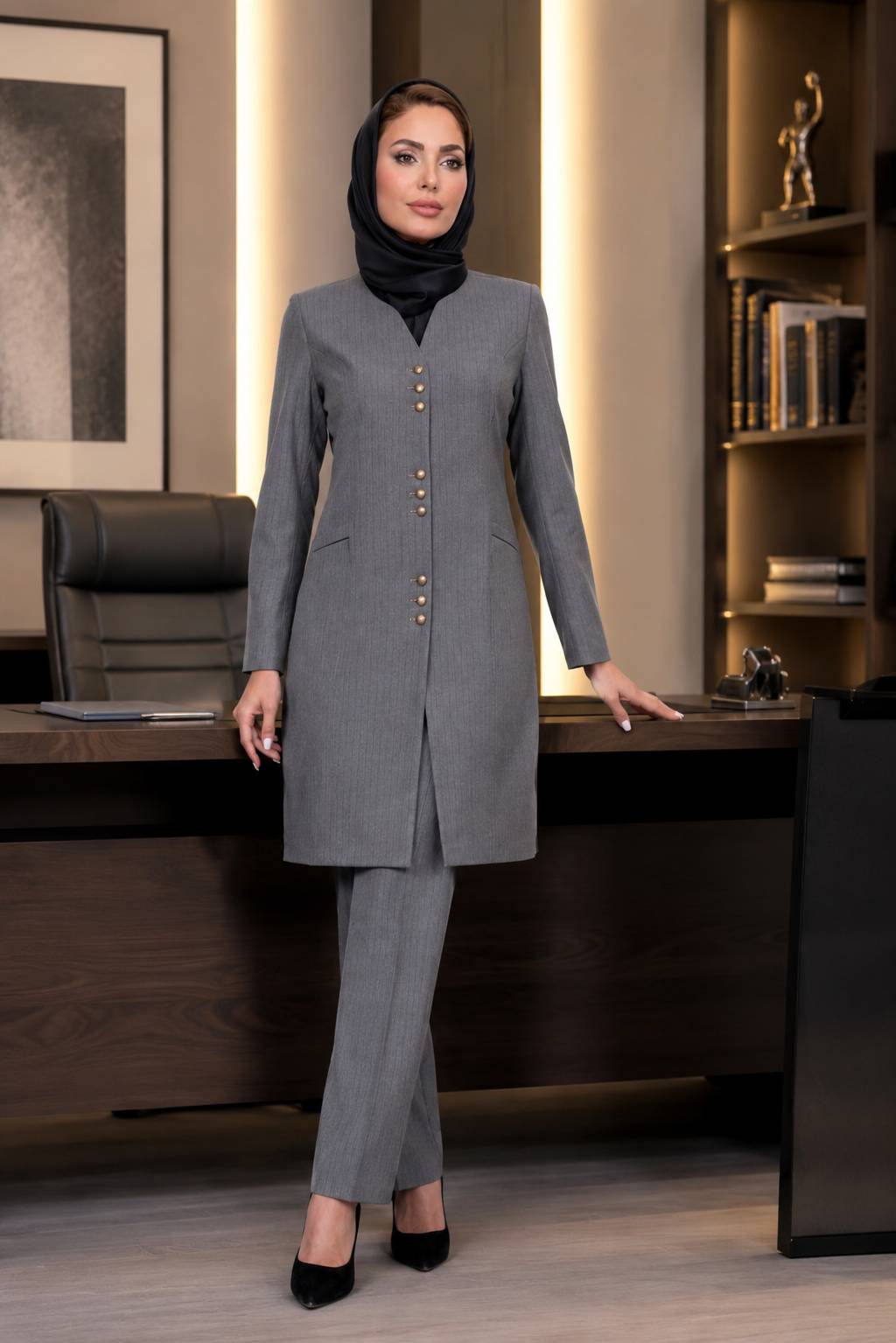مانتو شلوار اداری آوا 🎀❤️کد772 آدراپانا