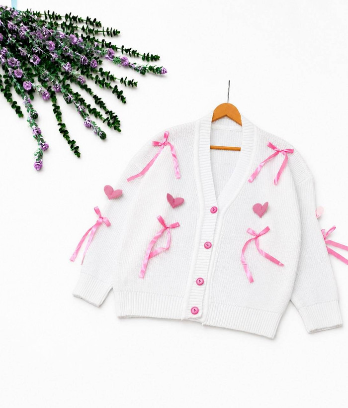 ژاکت بافت پینترستی قلبی 🎀🫀کد773 آدراپانا