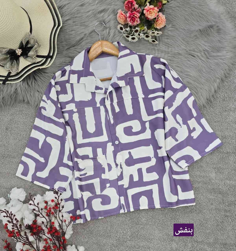 شومیز باکسی طرحدار ❤️🦋کد 18019 کلار